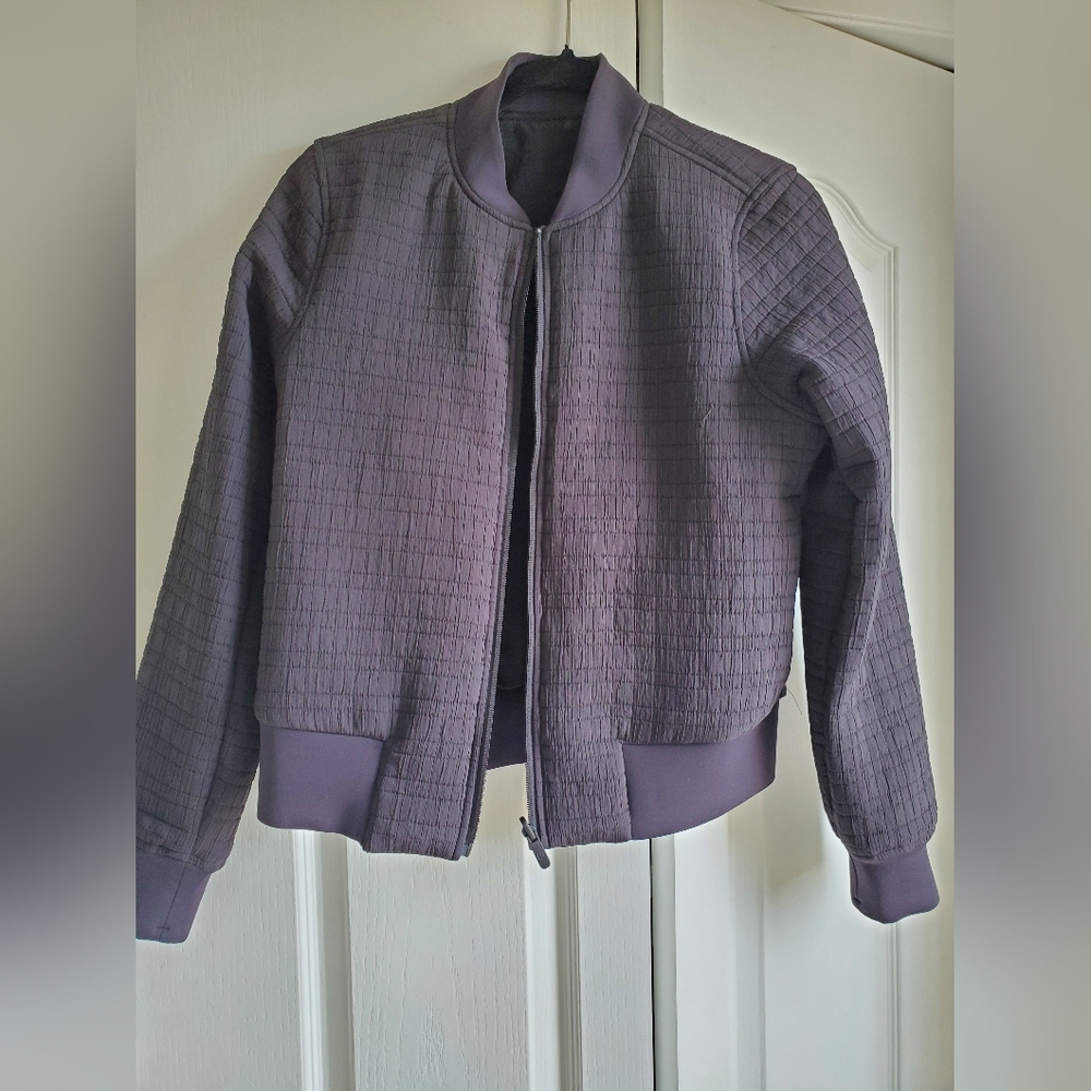 Women's Black Lululemon Reversible Bomber Jacket